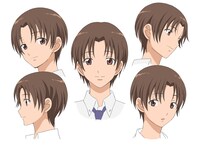 長谷部豊のキャラクター設定画。 (C)高津カリノ／スクウェアエニックス・サーバント×サービス製作委員会