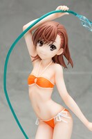 「『とある科学の超電磁砲S』御坂美琴 水遊びフィギュア アニメVer.」。全高は約28㎝。