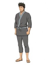 近藤勲。江戸の治安を守る武装警察「真選組」の局長。好きな女性をストーカーしたり、周りからゴリラ呼ばわりされたりするダメ人間だが、荒くれ者揃いの真選組を人徳で纏め上げている。銀時の迷い込んだ未来では、なぜか牢獄に囚われの身。 (c)空知英秋／劇場版銀魂製作委員会