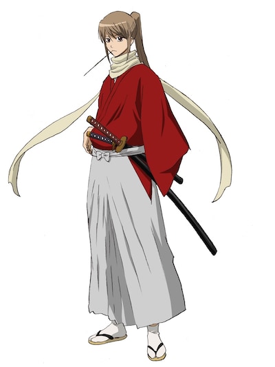 沖田総悟。真選組一番隊隊長を務める、隊最強の剣士。超がつくほどのサディストで、土方を失脚させようとあらゆる手段を講じる。銀時の迷い込んだ未来では、なぜか某マンガに登場する流浪人のような姿に。 (c)空知英秋／劇場版銀魂製作委員会