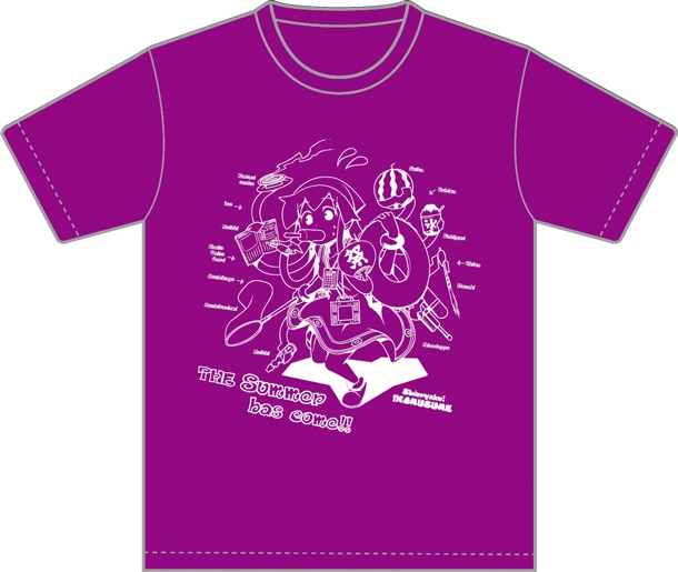 「『侵略！イカ娘』夏満喫Tシャツ!!」のグレープ色。(C)安部真弘
