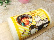 好きな写真とメッセージをプリントした「写真＆メッセージ入りプリロール」。