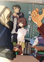 週刊少年マガジン2013年12号に掲載された「聲の形」の扉イラスト。