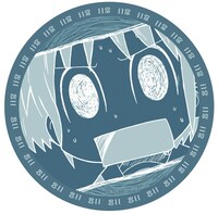 G賞「プラカップ＆コースター」セット1のコースター。(c)あらゐけいいち・角川書店/東雲研究所