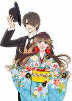 プリンセスGOLD7月号に掲載されている、浅田京麻「文明開化とアンティーク～霧島堂古美術店～」のカット。