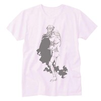 市川ラクによる新作Tシャツ「ジャンヌと神様」。（シャーベットピンク）
