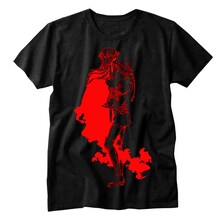 市川ラクによる新作Tシャツ「ジャンヌと神様」。（ブラック）