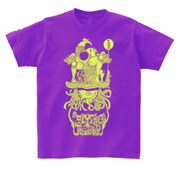 鮪オーケストラによる新作Tシャツ「FLYING JUICER」。（パープル）