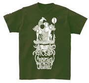 鮪オーケストラによる新作Tシャツ「FLYING JUICER」。（オリーブ）