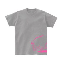 三宅乱丈による新作Tシャツ「ぷりぷり」のフロント。（杢グレー）