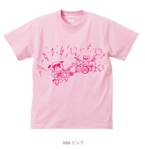 長尾謙一郎・大橋裕之 合作イラストTシャツ（ピンク）