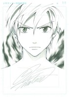 抽選会景品の、渡瀬悠宇直筆サイン入り複製原稿。 (C)渡瀬悠宇・小学館／アラタカンガタリ製作委員会