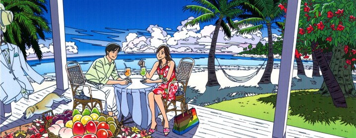 「南の風に吹かれてキミは ・ a happy time」より(c) SEIZO WATASE/APPLE FARM Inc