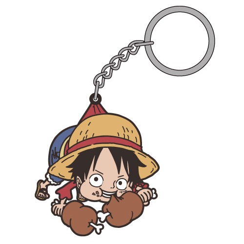 「ルフィつままれキーホルダー」(c)尾田栄一郎／集英社・フジテレビ・東映アニメーション