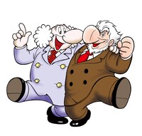 お茶の水博士×ギルモア博士(c)手塚プロダクション (c)石森プロ