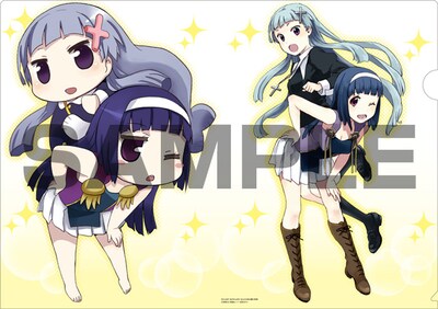 コミックとらのあな各店で「かんなぎ」8巻、「かんぱち」5巻を同時購入するともらえる武梨えり・結城心一描き下ろしクリアファイル。