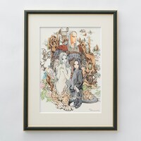 「風の海 迷宮の岸」の複製原画。