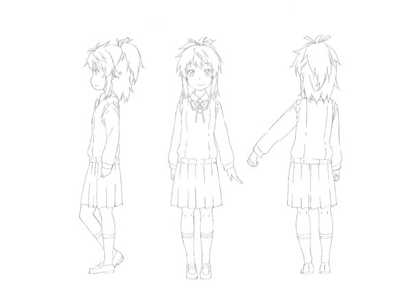 越谷夏海の設定画。(C)2013 あっと・メディアファクトリー／旭丘分校管理組合