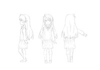 越谷小鞠の設定画。(C)2013 あっと・メディアファクトリー／旭丘分校管理組合