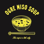 エア味噌汁Tシャツ（ブラック）のプリント。