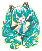 しめ子による初音ミクのイラスト。