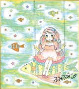 ふみふみこのサイン色紙