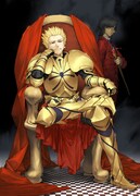 タペストリーにも使用される、「Fate/Zero」6巻のカバーイラスト。