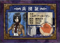 ミカサの兵団証。(c)諫山創・講談社／「進撃の巨人」製作委員会