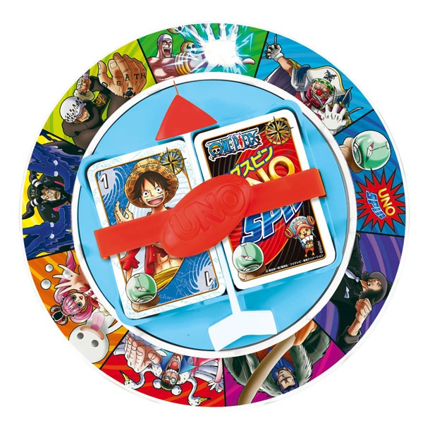 「ウノワンピース ログスピン」のルーレット。(c)尾田栄一郎／集英社・フジテレビ・東映アニメーション(c)2013 Mattel, Inc. All Rights Reserved.