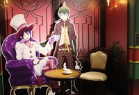 「青の祓魔師」コーナーでは、キャラクターたちと記念撮影が可能。(c)加藤和恵／集英社・「青の祓魔師」製作委員会・MBS