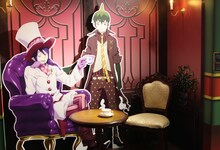 「青の祓魔師」コーナーでは、キャラクターたちと記念撮影が可能。(c)加藤和恵／集英社・「青の祓魔師」製作委員会・MBS