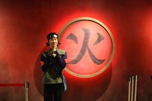 「NARUTO」エリアの「激闘！忍界大戦絵巻!!」入り口。(c)岸本斉史 スコット／集英社・テレビ東京・ぴえろ