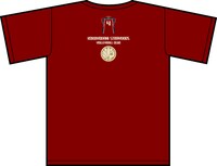「Uniform Icon」Tシャツ（libero red）の裏面。