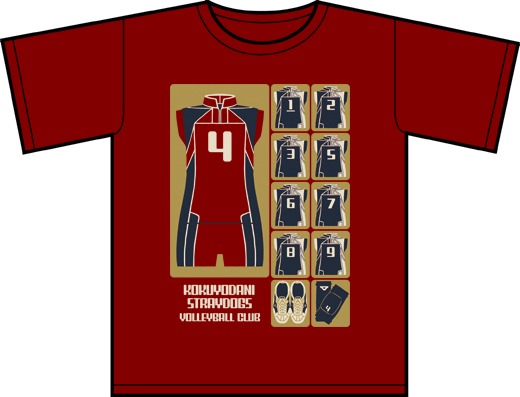 「Uniform Icon」Tシャツ（libero red）の表面。