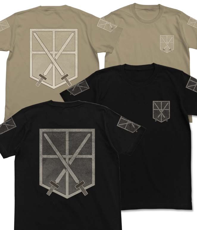 (「訓練兵団Tシャツ」は3045円。(c)諫山創・講談社／「進撃の巨人」製作委員会