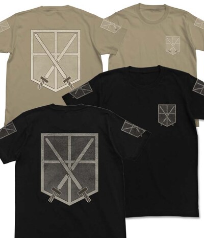 (「訓練兵団Tシャツ」は3045円。(c)諫山創・講談社／「進撃の巨人」製作委員会