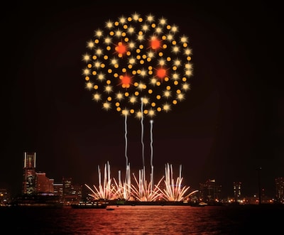 神奈川新聞花火大会で打ち上げられる「ドラゴンボール」花火のイメージ。(c)SHUEISHA Inc. All rights reserved.