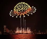 神奈川新聞花火大会で打ち上げられる「ONE PIECE」花火のイメージ。(c)SHUEISHA Inc. All rights reserved.