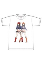 イベント会場にて、あみだくじで当たるTシャツ。江口による「ロックの美術館」の表紙イラストがあしらわれている。