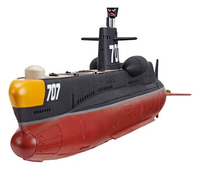 「サブマリン707」の1/144サイズソフトビニール製ディスプレイモデル。 (C)小沢さとる・あとりえ太陽市場