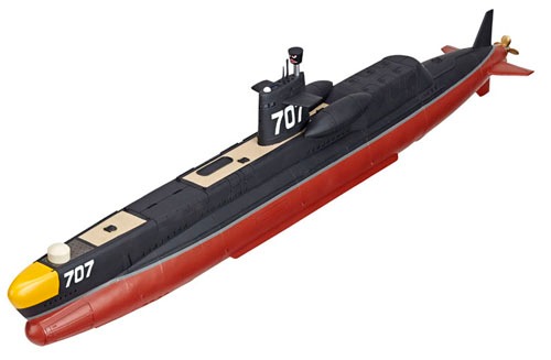 「サブマリン707」の1/144サイズソフトビニール製ディスプレイモデル。 (C)小沢さとる・あとりえ太陽市場
