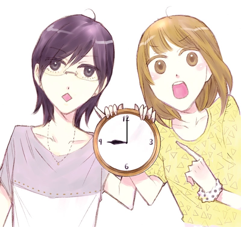 青色イリコの新連載「9時にはおうちに帰りたい」カット