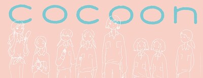 舞台「cocoon」の会場限定手ぬぐいに用いられているイラストのうち1種。