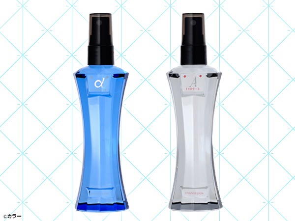 「Cosmetic with EVANGELION 2WAY フレグランスミスト TYPE-13」のボトル。(c)カラー