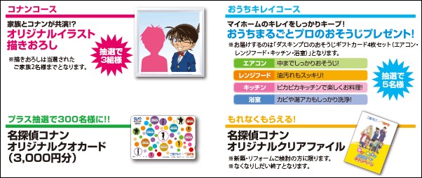 プレゼントの内容。(c)青山剛昌／小学館・読売テレビ・TMS 1996