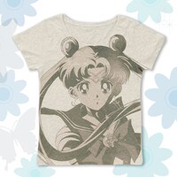 7月に発売されていた「美少女戦士セーラームーン フルプリントTシャツ face柄 杢グレー」(C)Naoko Takeuchi(C)武内直子・PNP・東映アニメーション