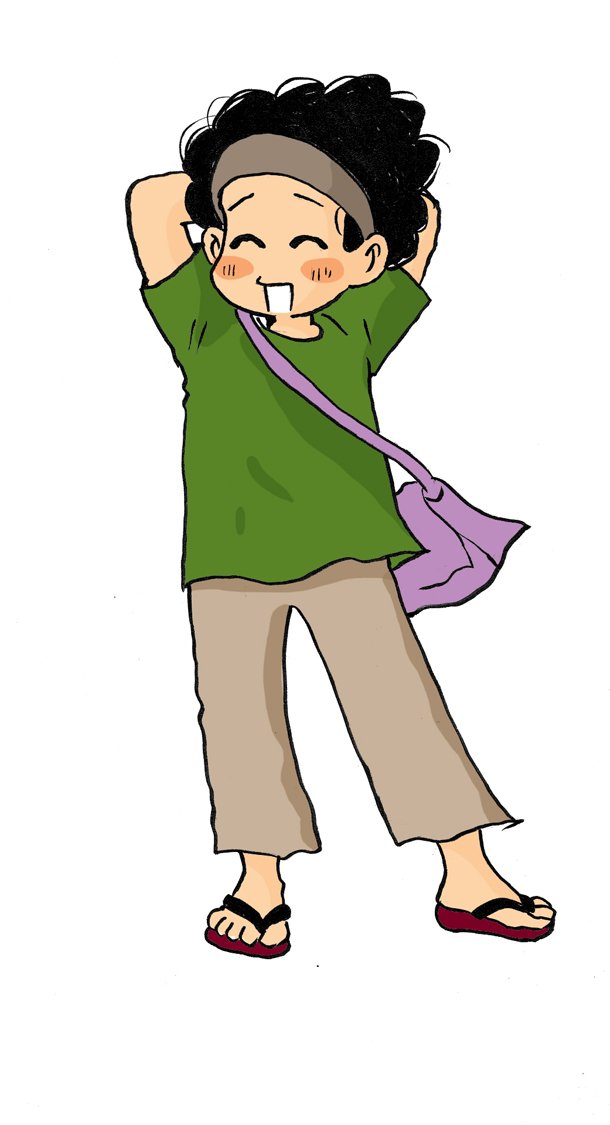 番組用にヤマザキマリが描き下ろした自画像。