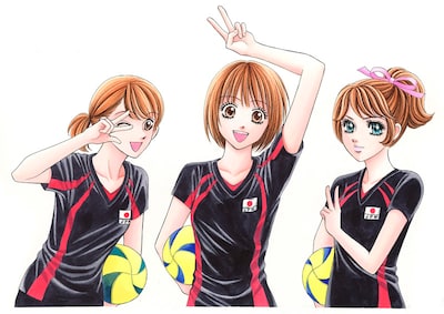 亜月亮による「アタックNo.1 ～グラチャン編～」カット。（c)浦野千賀子・TMS (c)亜月亮・集英社