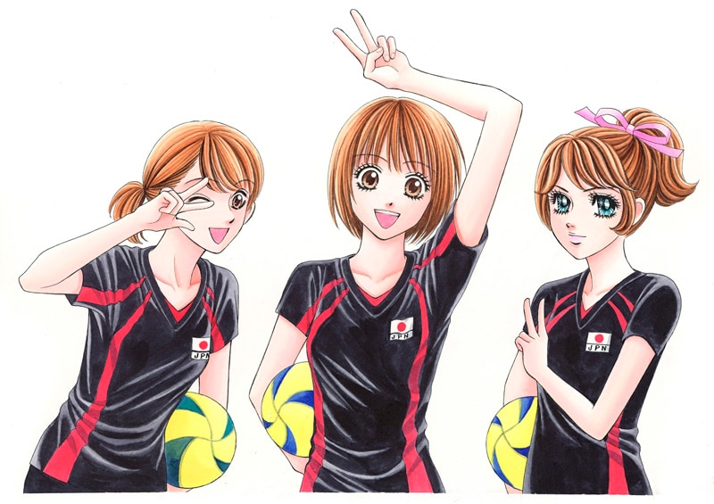 亜月亮による「アタックNo.1 ～グラチャン編～」カット。（c)浦野千賀子・TMS (c)亜月亮・集英社