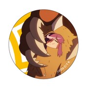 「特大マジキチ（マジで几帳面な）缶バッチ」の1種類。